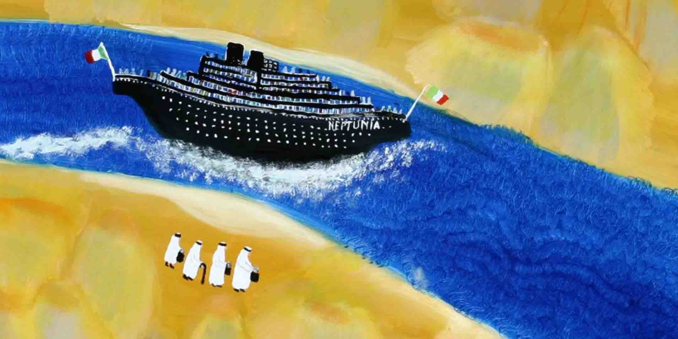 Gina Sinozich, We are sailing the Suez Canal on our way to Australia, 2003. ANMM Collection Gift from Gina Sinozich 00037916