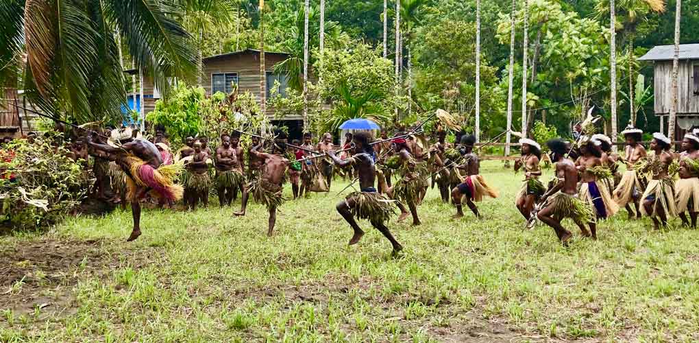  Dancing at the Tepali Wagawaga village. Photo: David Payne, ANMM