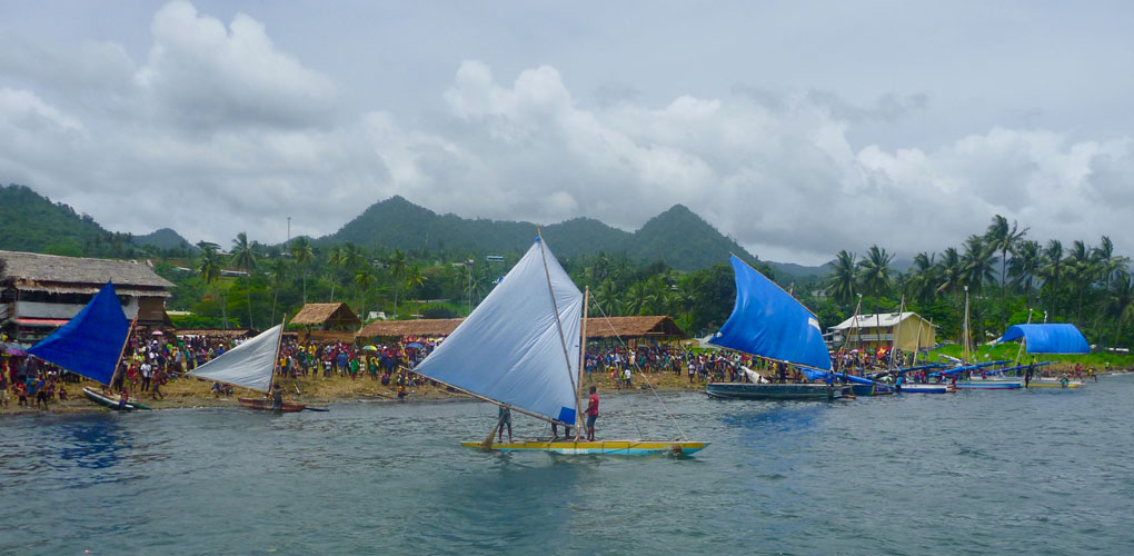 Sailing canoes at the K and K festival. Photo: David Payne, ANMM