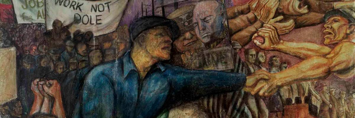 Detail from The Sydney Wharfies Mural, 1953–65 