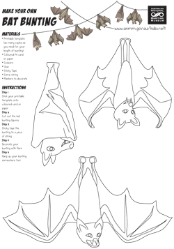 Paper craft bat bunting