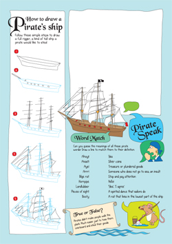 learn to draw a pirate ship