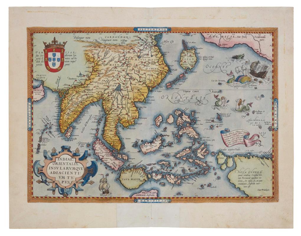 Indiae Orientalis, insularumque adiacientium typus by Abraham Ortelius, c 1590, ANMM Collection 00000918